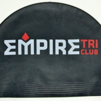 A black cap with the words empire tri club on it.