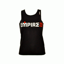 A black tank top with the word empire on it.
