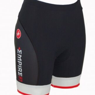 A close up of the front of a bike shorts