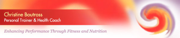 A red and white background with the words fitness and nutrition written in front of it.