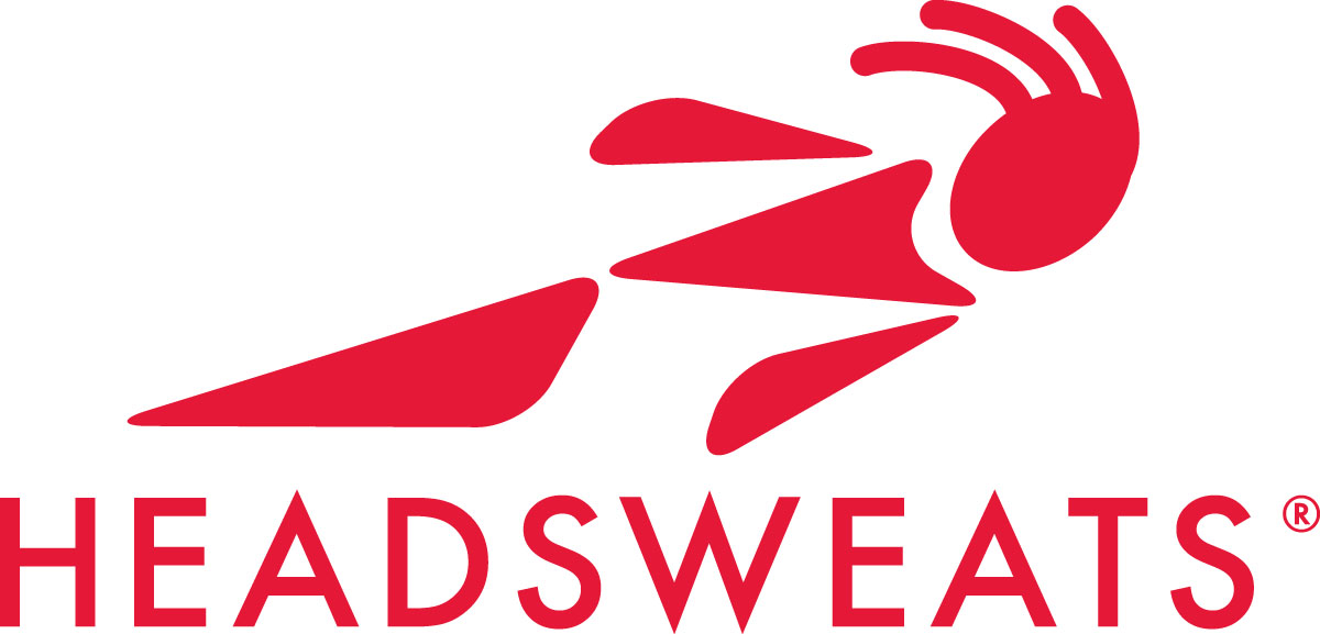 A red logo of headsweat