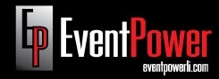 A black and white logo of eventpro by the name