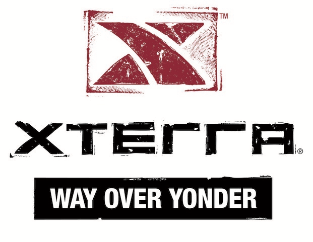 A logo for xterra, with the word " way over yonder ".