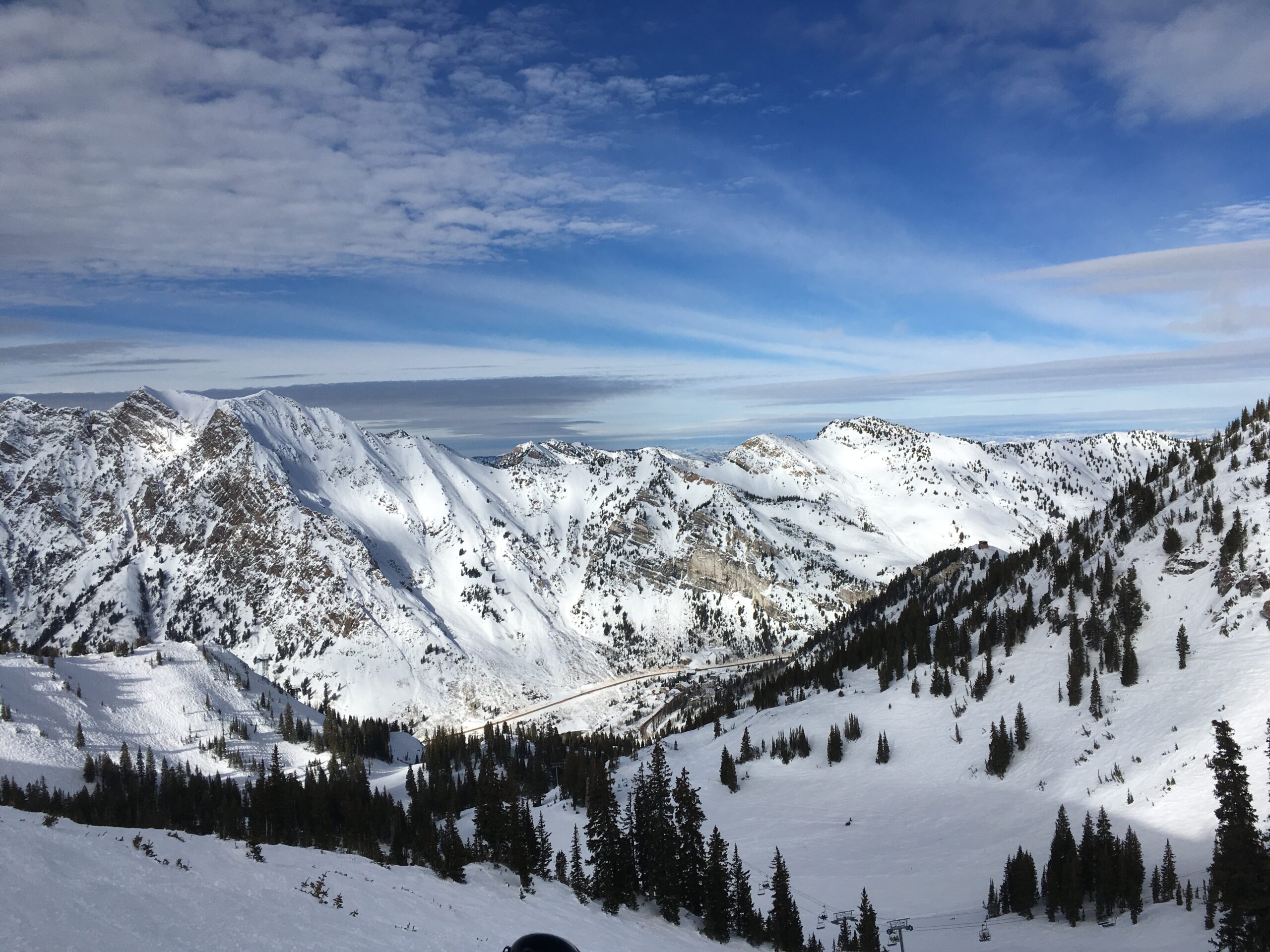 A view of the mountains from above.