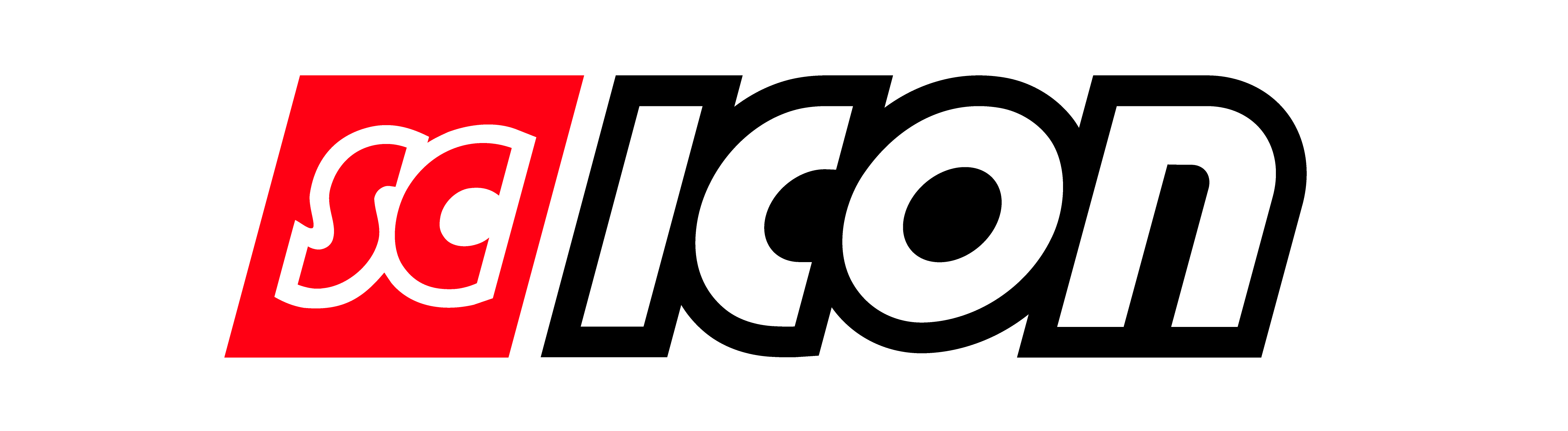 A red triangle is on the black background