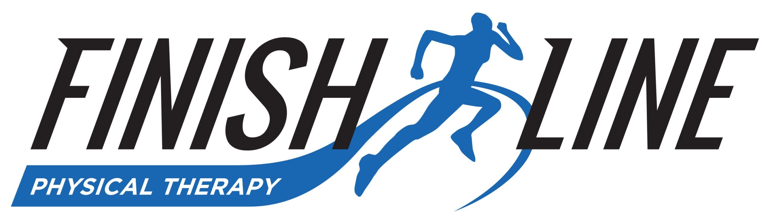 A blue and black logo of the british high jump team.
