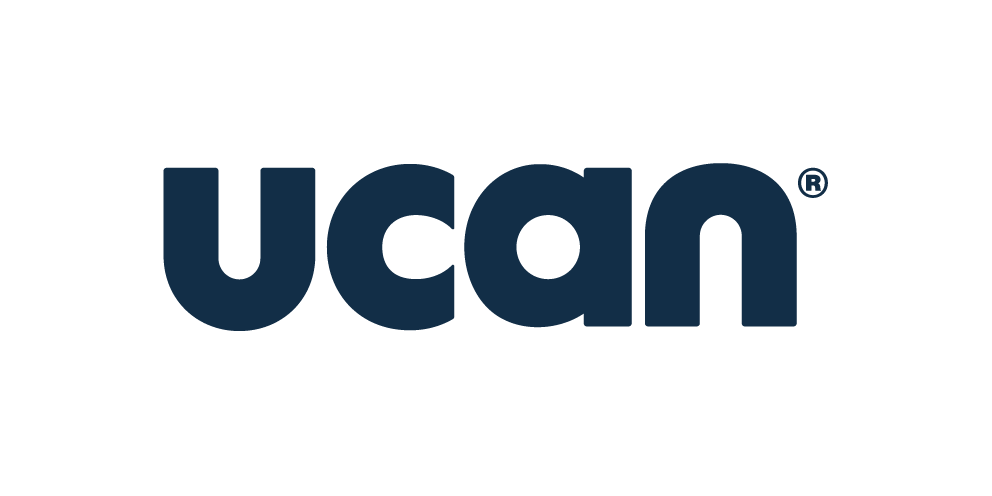 A black background with the word ucan written in blue.